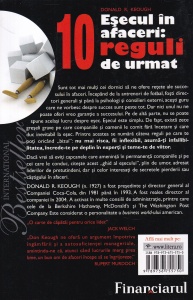 Donald R. Keough - Esecul in afaceri: 10 reguli de urmat - Img 2