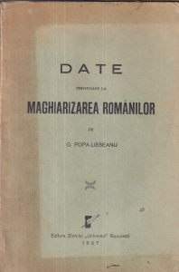 G. Popa-Lisseanu - Date privitoare la maghiarizarea romanilor (1937)