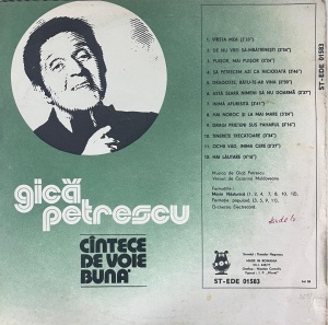 Gica Petrescu – Cantece De voie buna - Img 2