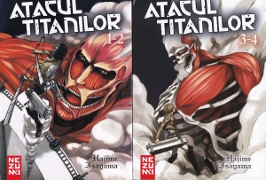 Hajime Isayama - Atacul titanilor, volumele 1-2 si 3-4, 2 volume