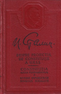 I. Stalin - Despre proiectul de constitutie a U.R.S.S.