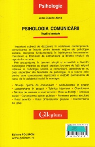 Jean-Claude Abric - Psihologia comunicarii. Teorii si metode - Img 2