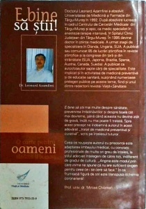 Leonard Azamfirei - E bine sa stii. O carte pentru oameni sanatosi si bolnavi - Img 2