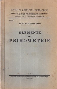Nicolae Margineanu - Elemente de psihometrie (1938)