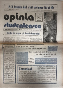 Opinia Studenteasca, nr. 53, decembrie 1990