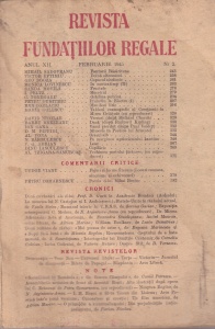 Revista Fundatiilor Regale, anul XII, nr. 2, februarie 1945