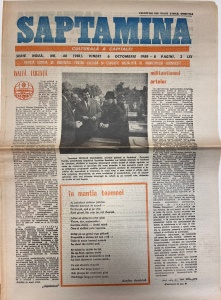 Saptamana, nr. 40, 6 octombrie 1989