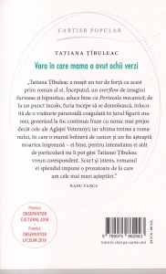 Tatiana Tibuleac - Vara in care mama a avut ochii verzi - Img 2