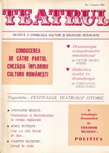 Teatrul, nr. 1, ianuarie 1982