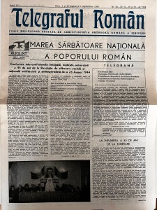 Telegraful roman, nr. 29-30, 31-32 si 33-34/1989, 1 si 15 august si 1 septembrie 1989. Foaie religioasa editata de Arhiepiscopia Ortodoxa Romana a Sibiului