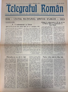 Telegraful roman, nr. 45-46, decembrie 1983. Foaie religioasa editata de Arhiepiscopia Ortodoxa Romana a Sibiului