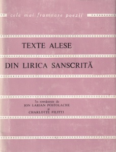 Texte alese din lirica sanscrita (coperti cartonate)