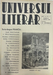 Universul Literar, anul LIV, nr. 11, 1 aprilie 1945