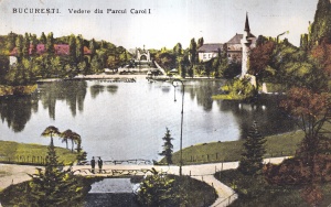 Vedere din Parcul Carol I. Bucuresti (circulata 1928)