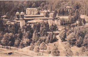 Baile Slanic-Moldova. Vedere generala (1928, necirculata)