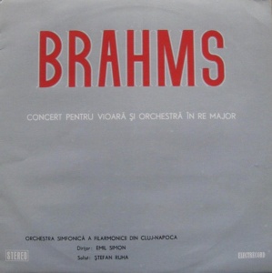 Brahms – Concert pentru vioara si orchestra in Re Major. Orchestra simfonica a Filarmonicii din Cluj-Napoca, dirijor Emil Simon, solist Stefan Ruha
