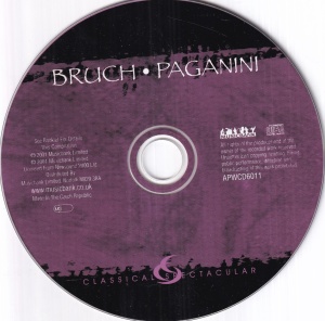 Bruch, Paganini - Violin Concerto No. 1 In G Minor, Op 26. Violin Concerto No. 5 In A Minor. - Img 3