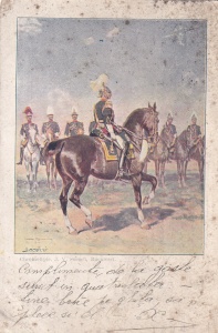Chromotipie Socec dupa Tadeusz Ajdukiewicz. Ofiter Roman (circulata 1913)
