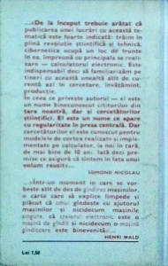 Dan D. Farcas - Calculatorul electronic si gandirea umana - Img 2
