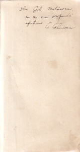 G. Calinescu - Cartea nuntii (editie princeps 1933, cu autograful si dedicatia autorului pentru Gib Mihaescu)