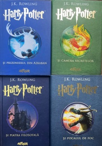 J.K. Rowling - Harry Potter, 4 volume: Piatra Filosofală, Camera Secretelor, Prizonierul din Azkaban și Pocalul de Foc