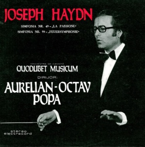 Joseph Haydn – Simfonia Nr. 49 - La Passione. Simfonia Nr. 59 - Feuersymphonie. Orchestra de camera Quodlibet Musicum, dirijor Aurelian-Octav Popa