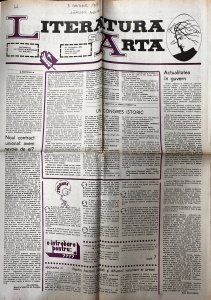 Literatura si Arta. Saptamanal al Uniunii Scriitorilor din Modova, nr. 42, 18 octombrie 1990