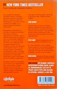 Mark Manson - Arta subtila a nepasarii. O metoda noncomformista pentru o viata mai buna - Img 2