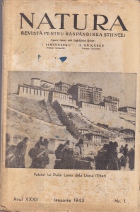 Natura. Revista pentru raspandirea stiintei, anul XXXII, nr. 1, ianuarie 1943