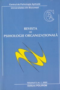 Revista de psihologie organizationala. Volumul 5, numarul 1, anul 2005