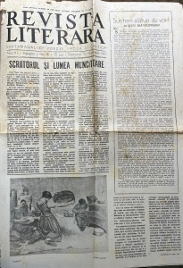 Revista Literara. Saptamanal de poezie, proza și critica, nr. 40, 16 noiembrie 1947