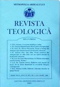Revista Teologica. Serie noua XV (87), nr. 1, ianuarie-martie 2005 - Img 1