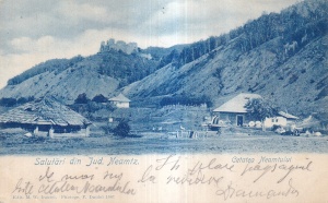 Salutari din Judetul Neamtz. Cetatea Neamtului (circulata 1900)