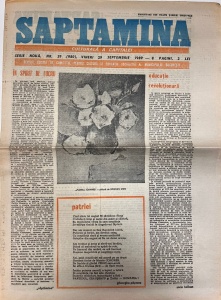 Saptamana, nr. 39, 29 septembrie 1989