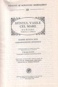 Sfantul Vasile cel Mare - Scrieri, volumul 3: Despre Sfantul Duh. Corespondenta (epistole) (PSB 12) - Img 2