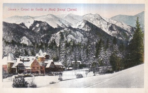 Sinaia. Corpul de Garda si Munti Bucegi (Iarna) (necirculata)