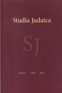 Studia Judaica, volumul 22