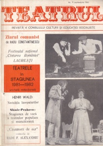 Teatrul, nr. 9, septembrie 1981