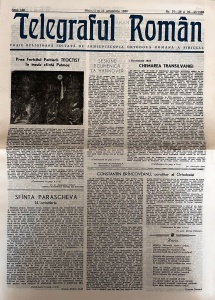 Telegraful roman, nr. 37-38 si 39-40/1988, 1 si 15 octombrie 1988. Foaie religioasa editata de Arhiepiscopia Ortodoxa Romana a Sibiului