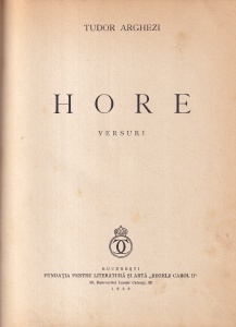 Tudor Arghezi - Hore. Versuri (1939)