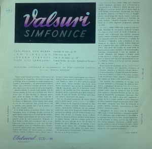 Valsuri Simfonice. Orchestra Simfonica a Filarmonicii de Stat „George Enescu”, dirijor: Mircea Basarab - Img 2