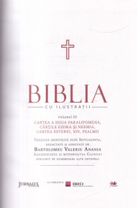 Biblia cu ilustratii, volumul 3: Cartea a doua Paralipomena, Cartile Ezdra si Neemia, Cartea Esterei, Iov, Psalmii. Versiune diortosita de Bartolomeu Anania - Img 2