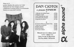 Dan Ciotoi, Formatia Generic – Saruta-ma ultima oara - Img 3