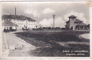 Gara si sanatoriul Carmen-Sylva (circulata 1934)
