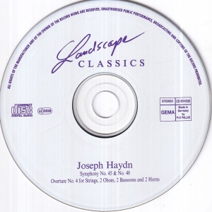 Haydn – Symphony No. 45 and No. 48. Overture No. 4 - Img 3