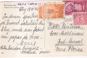 Kolozsvar. Matyas kiraly-diakhaz (circulata 1943) - Img 2