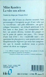 Milan Kundera - La valse aux adieux - Img 2
