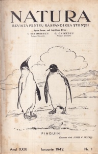 Natura. Revista pentru raspandirea stiintei, anul XXXI, nr. 1, ianuarie 1942