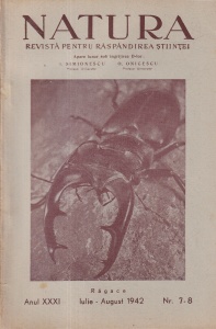 Natura. Revista pentru raspandirea stiintei, anul XXXI, nr. 7-8, iulie-august 1942