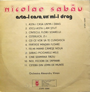 Nicolae Sabau – Asta-i casa un'mi-i drag - Img 2